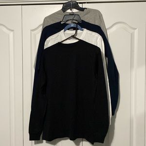 Lands End Boys Long Sleeve Tshirts Set of 4 Brand New XL